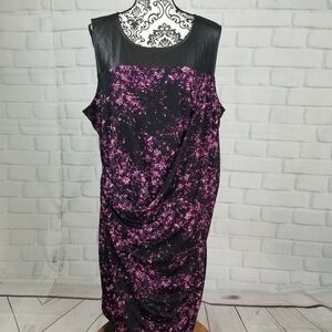 6TH & LN stretch knit sleeveless dress zip back